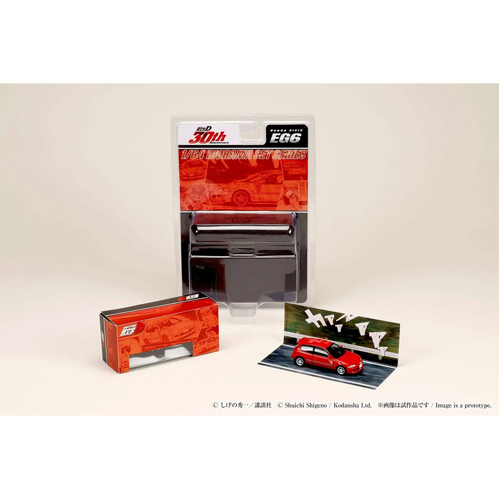 HOBBY JAPAN 1/64 HONDA CIVIC EG6 MYOGI NIGHT KIDS - INITIAL D Shingo Shoji VS Takumi Fujiwara