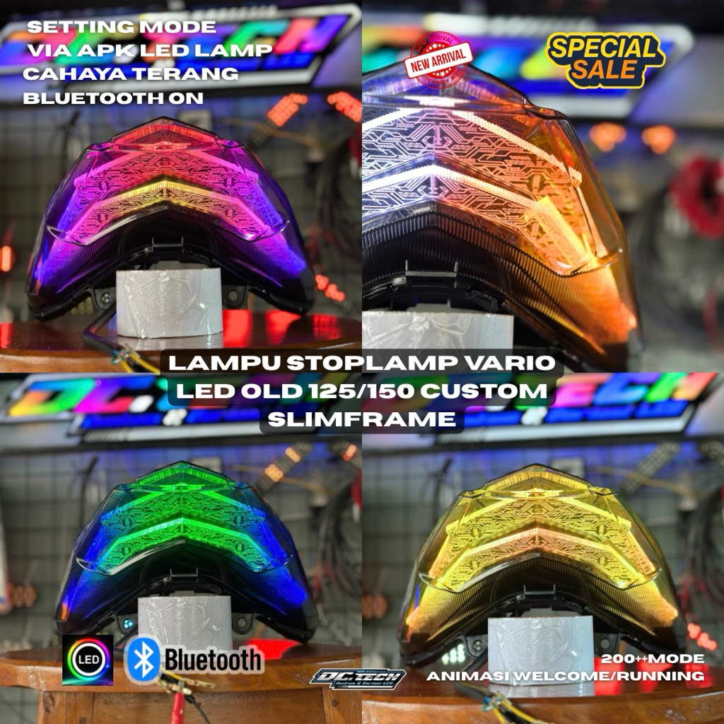 LAMPU STOPLAMP VARIO 125/150 LED OLD CUSTOM SLIMFRAME RGB