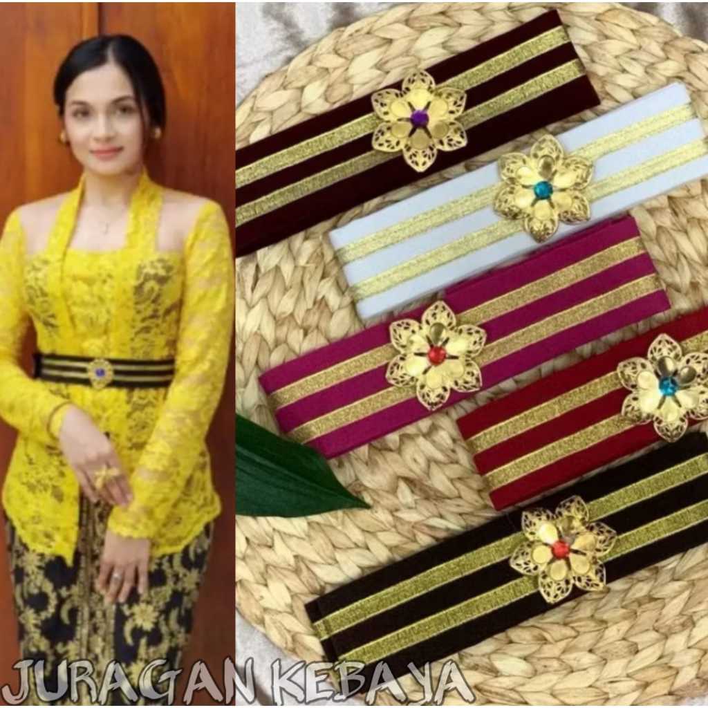 (Free Bros) OBI Bludru | Ikat Pinggang Kebaya | OBI Kebaya Bali | Selendang OBI