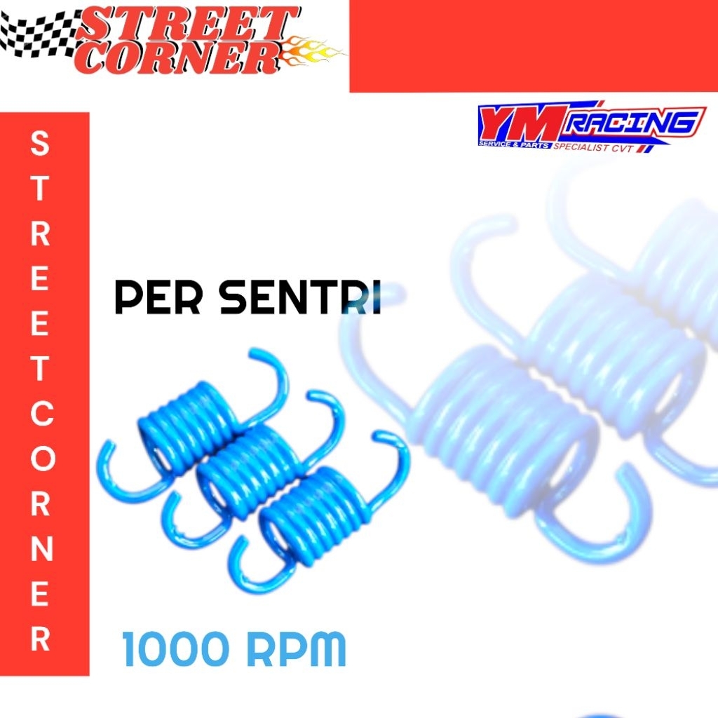 PER CENTRI 1000 RPM 1 SET ISI 3 PCS/BUAH (UNTUK SEGALA MOTOR MATIC) PER GANDA 1000 RPM / PER KAMPAS 