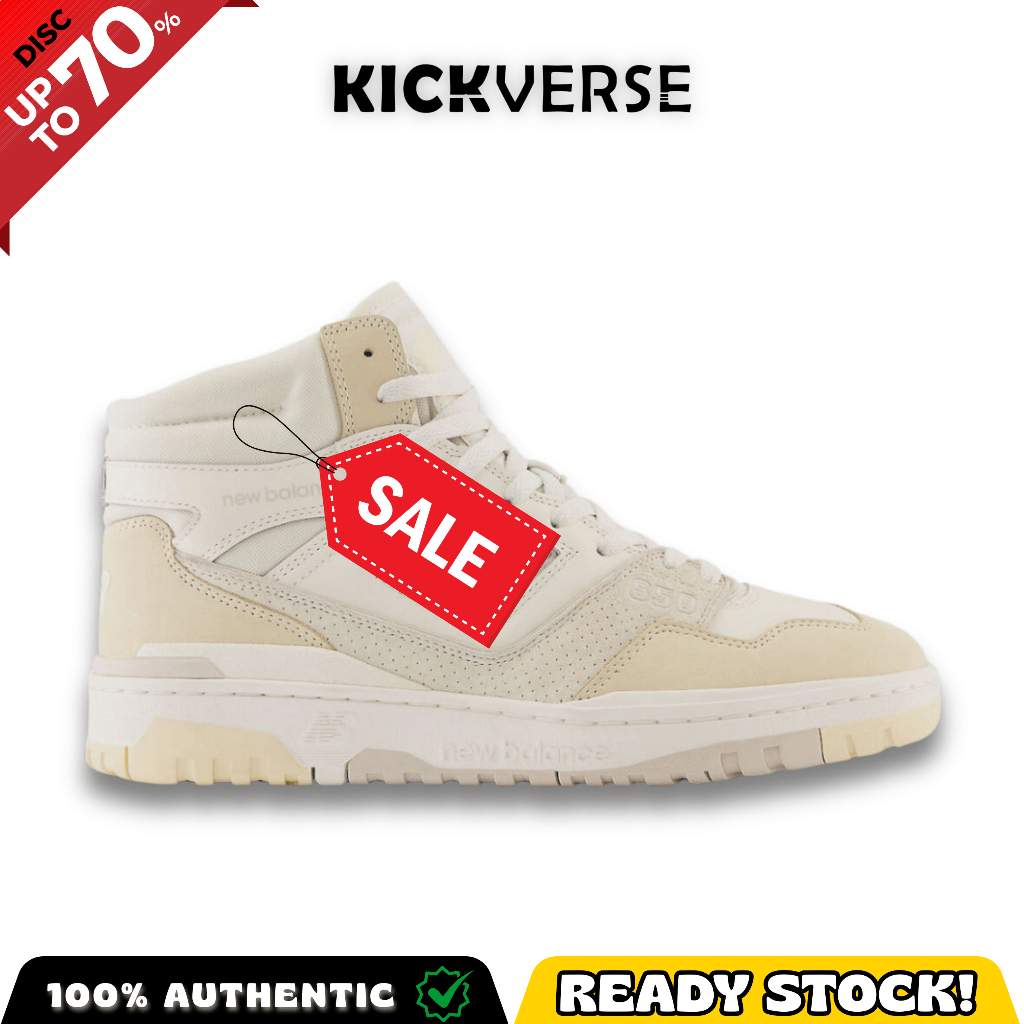 Sepatu Sneakers Pria NB 650 Beige White Original