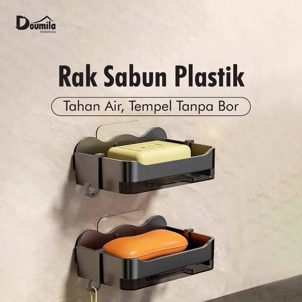 Tempat Sabun Batang Tempel - Tempat Sabun Tanpa Bor - Rak Sabun Gantung Tempel -Tempat Sabun Plastik