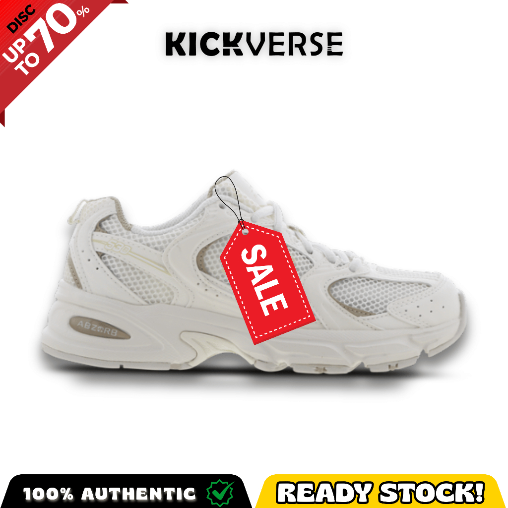 Sepatu Sneakers Nb 530 Beige White Angora Original