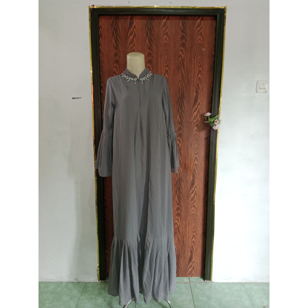 Gamis Abaya Abu Mutiara