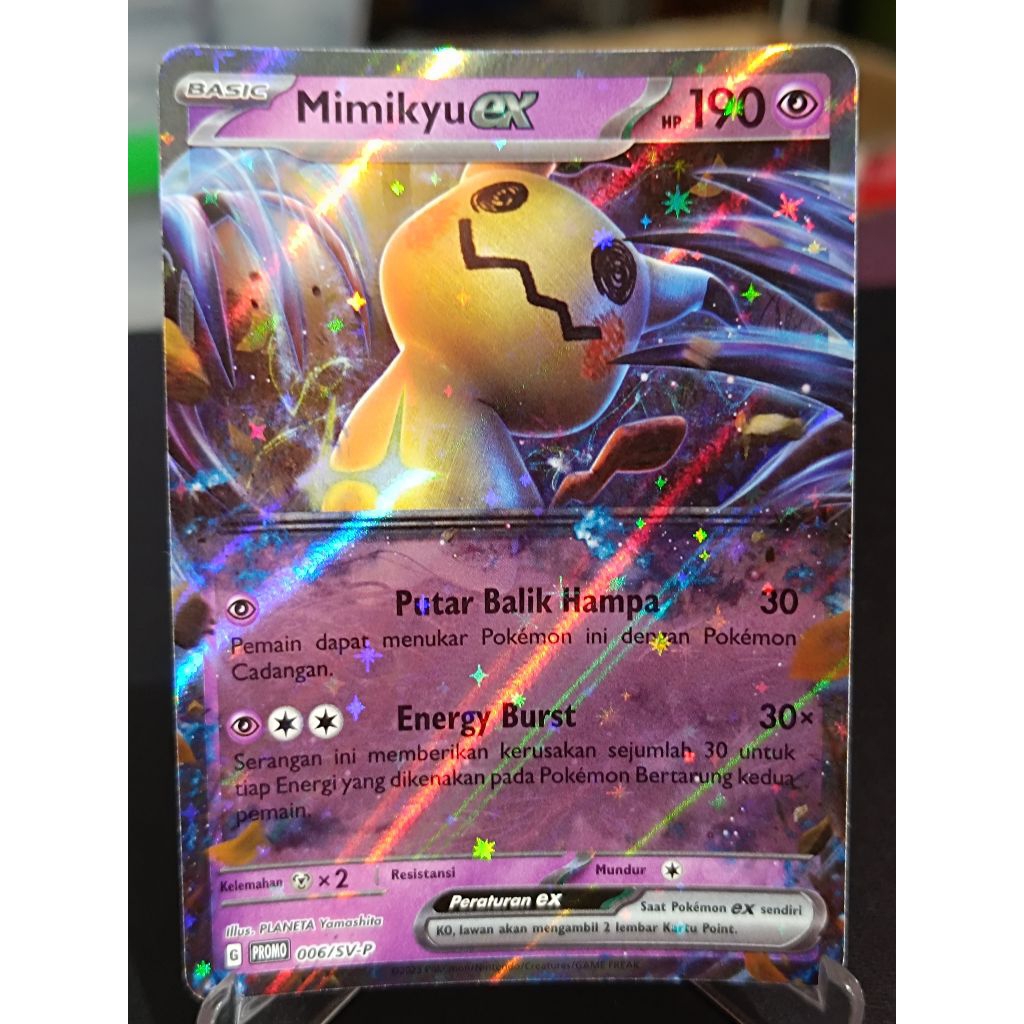 kartu pokemon TCG ori Indonesia mimikyu ex RR promo svAW