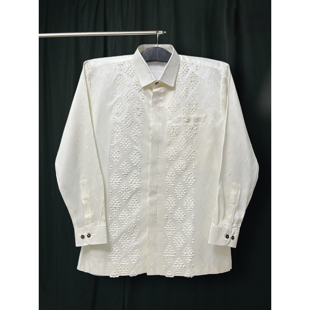 Ismoyo - Tenun SBY Tenun Bulu / Atasan Kemeja Pria Lengan Panjang