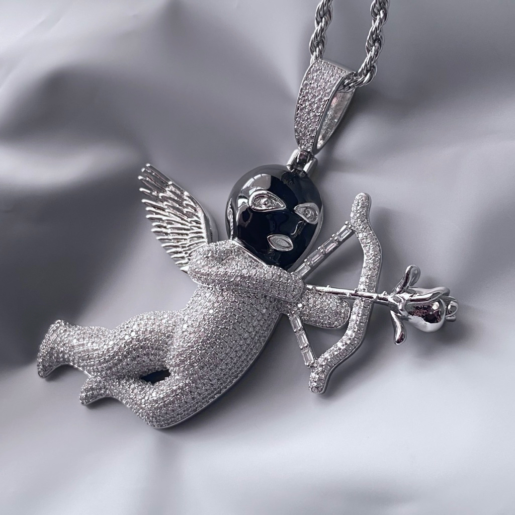 Iced Out Shoting Love Iced Out HipHop Pendant Unisex