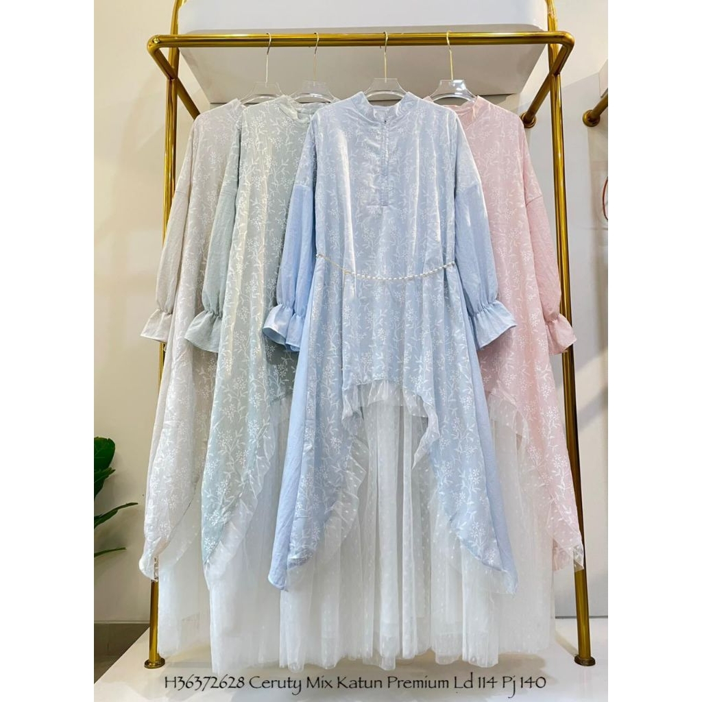 Real pic ORIGINAL dan TERMURAH Maxi Dress Brukat Mewah PREMIUM Butik / Gamis cotton PREMIUM Butik / 