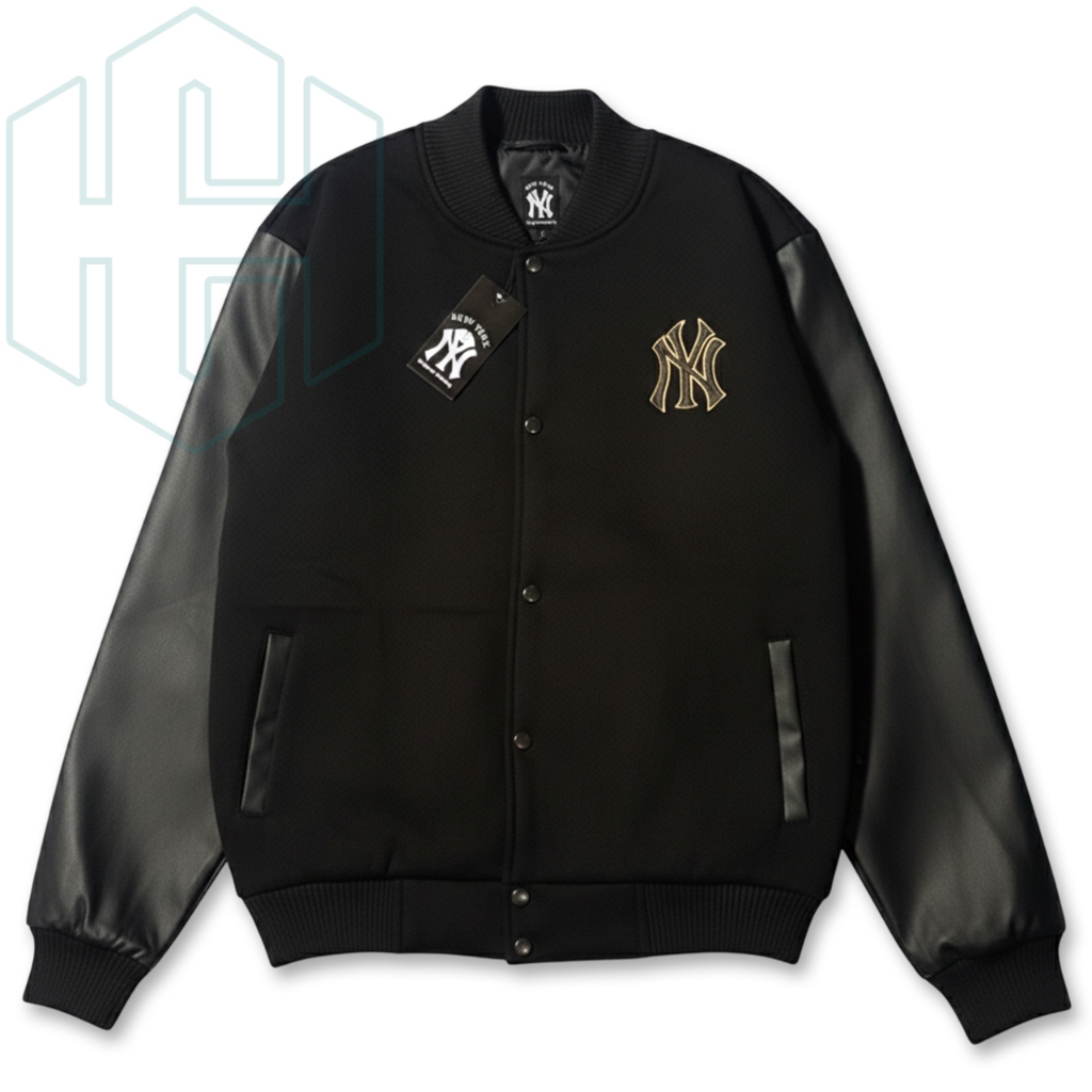 Jaket Pria Boomber MLB NY Varsity Satin Premium