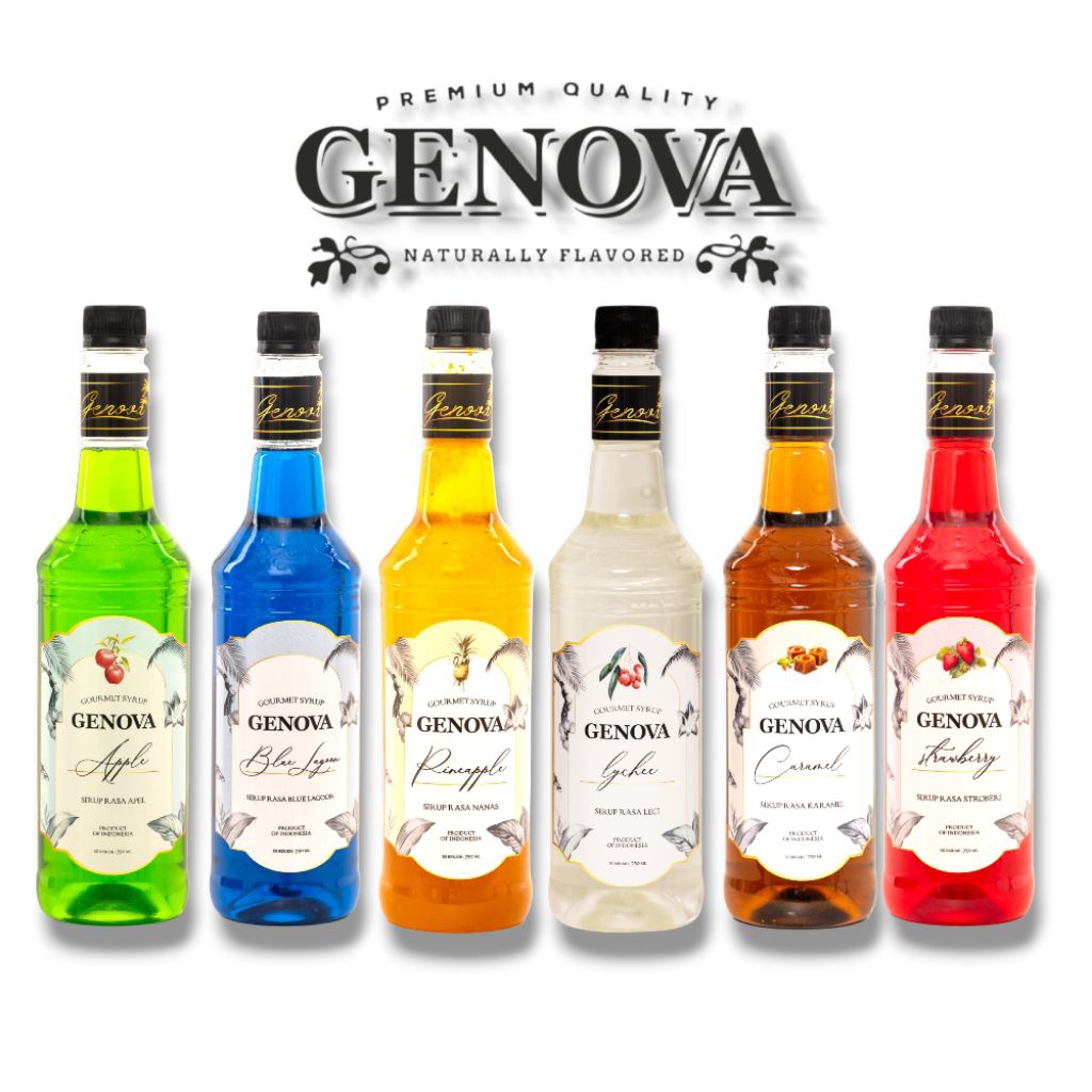 Genova - Syrup Genova All Varian 750ml - Syrup genova - Sirup minuman - Genova syrup All Varian