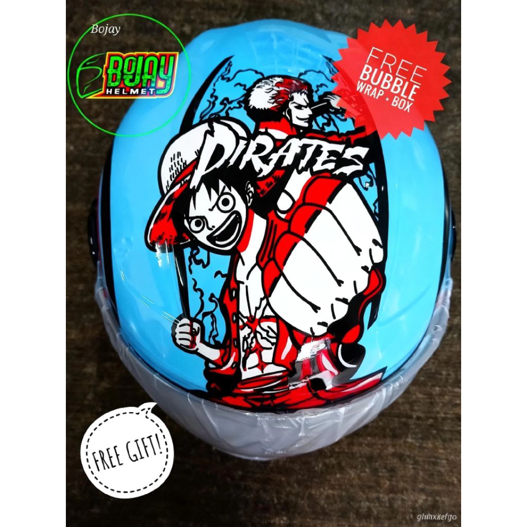 Helm anak SNI / Helm anak motif one piece / Helm anak usia 3-10th / Helm anak bahan ABS