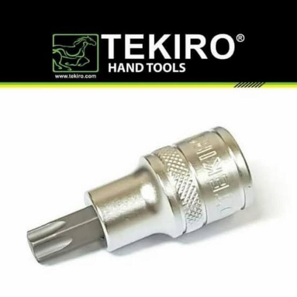 TEKIRO Kunci Mata Sok Socket Shock L Bintang T40 / Star Bit Socket T 40/KUNCI SOCK BINTANG 1/2" T40T