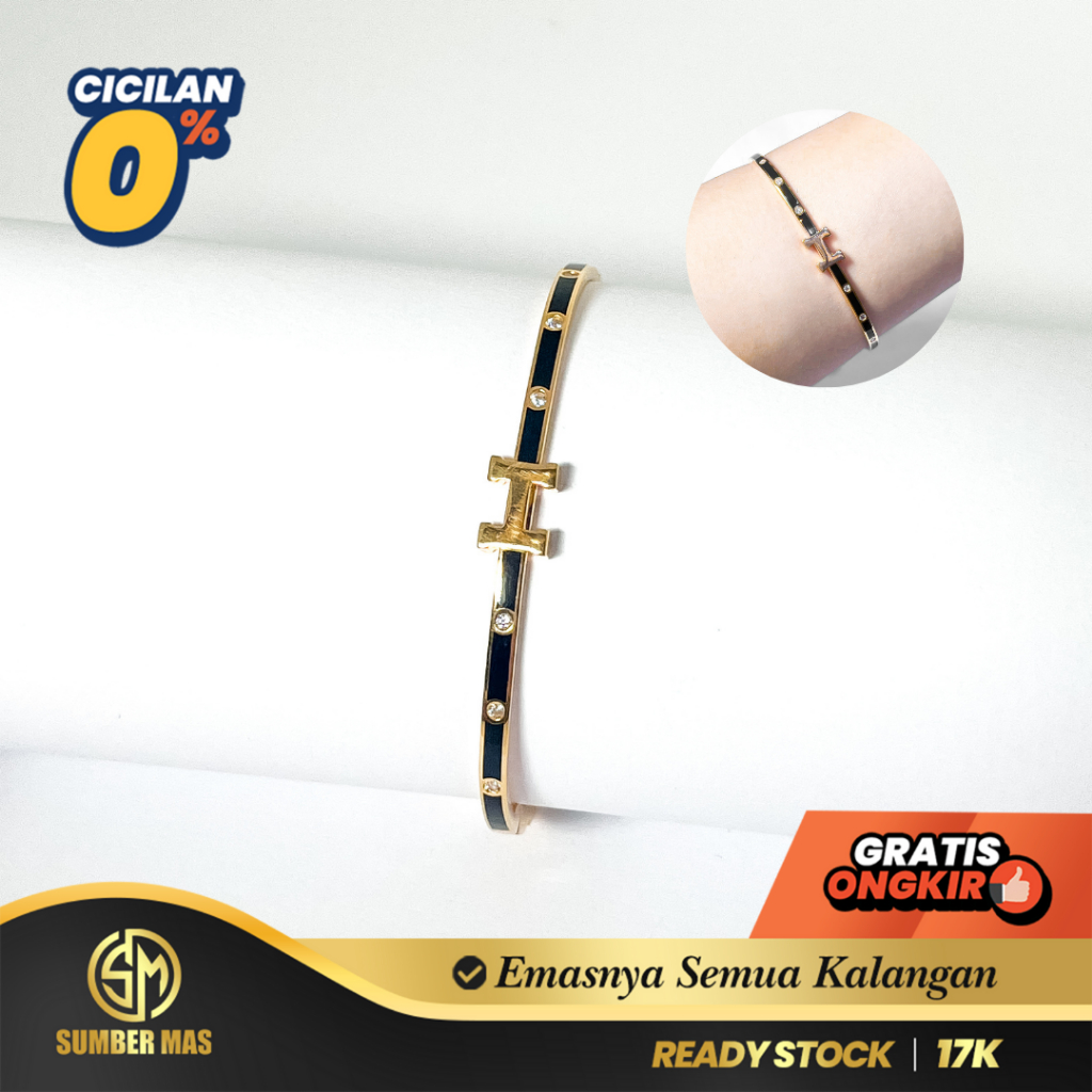 SUMBER MAS - Gelang Kolong Emas Hermeh Fashion 17K