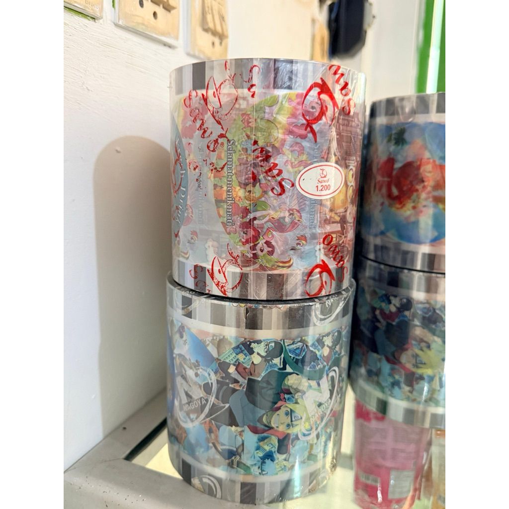 Seal Cup Plastik Cup Motif  pres gelas plastik|- Tidak Mudah Pecah