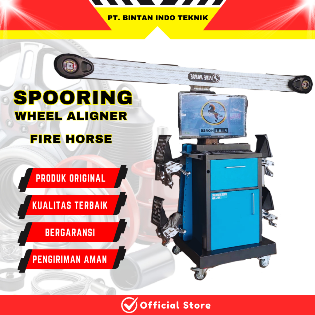 FHorse Spooring Balancing Industri Otomotif Modern Teknologi Canggih Bengkel Cek Kaki-Kaki Mobil