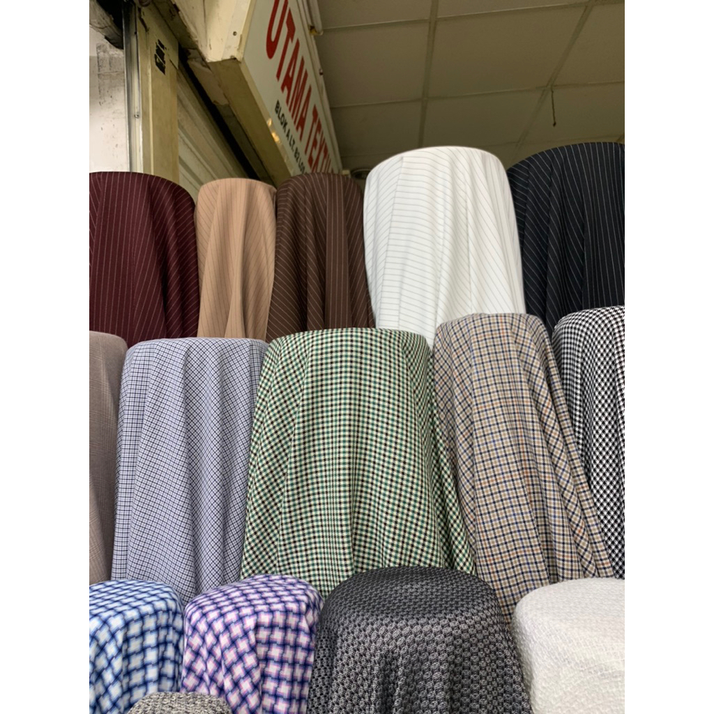 Bahan Semi Wool Motif//Kain semi wool premium