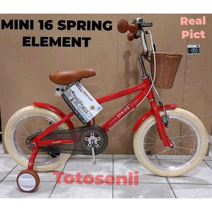 sepeda anak mini 16 inch element spring sepeda anak perempuan mini 16 inch element spring