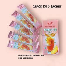 [SDW] pekanbaru/Teh Instant Peach Prendjak Isi 5 Stick Kotak - Prendjak Peach Tea