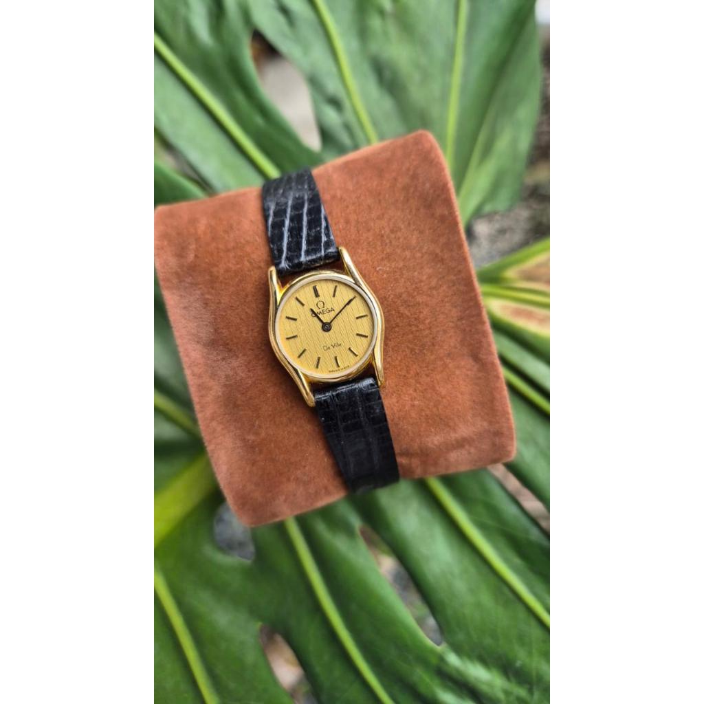 Jam Tangan Vintage Omega De Ville Vintage Women's Quartz lined dial Cal 1365 Circa 1980