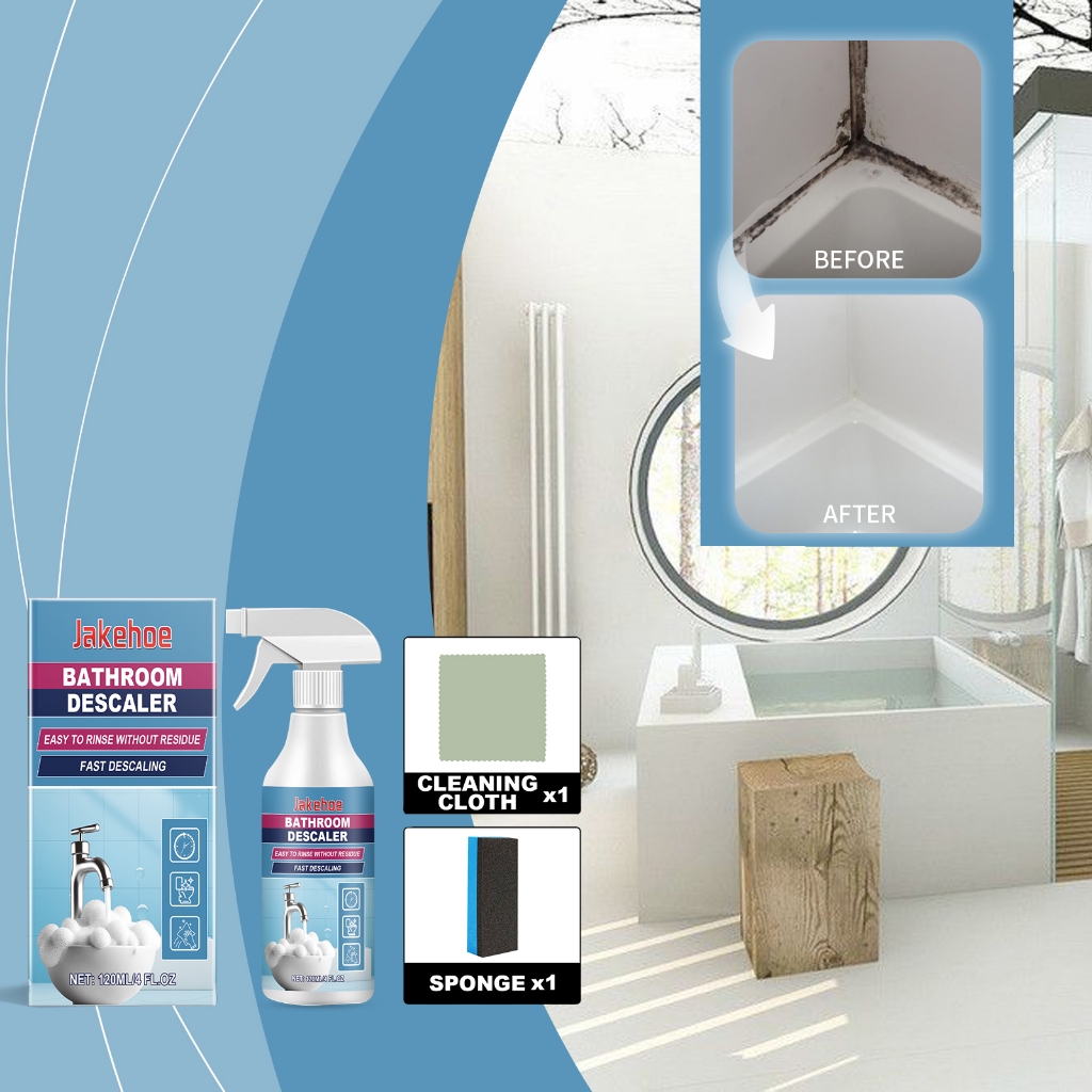 JAKEHOE Bathroom Descaler 120ml Pembersih Noda Kamar Mandi Multifungsi Untuk Kloset Keran Kaca Mengh
