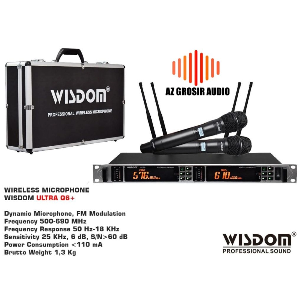 microphone wisdom q6 mic wireless wisdom q6+