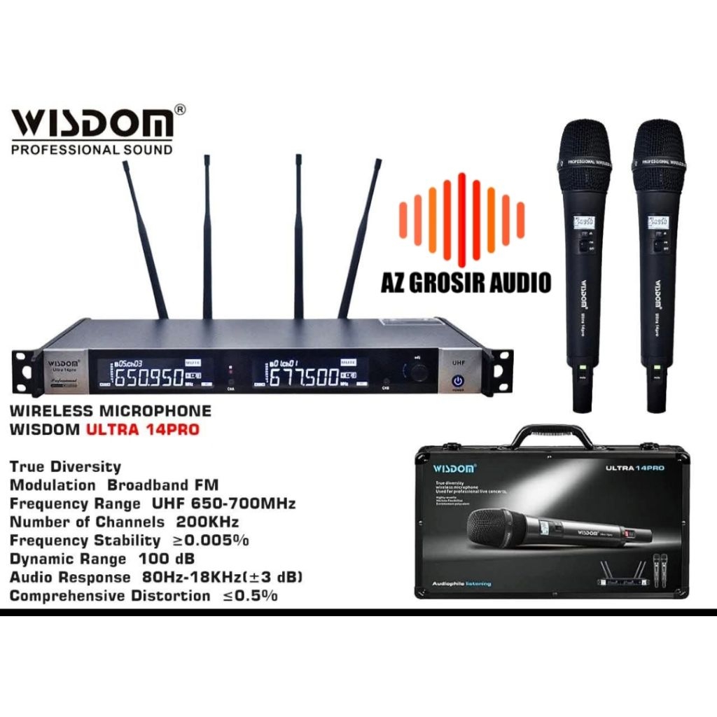 microphone wisdom ultra q14 mic wireless wisdom q14