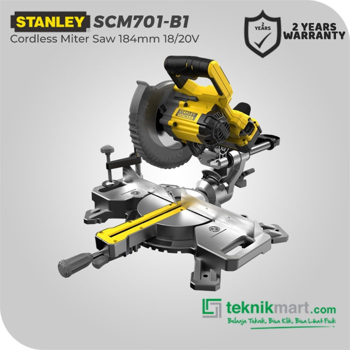 Stanley Cordless Mitre Saw / Gergaji Miter 18/20V Max 184mm SCM701-B1 (Unit Only)