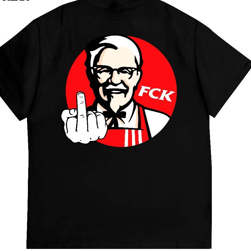 Tshirt FCK | Kaos Parodi Lucu | Plesetan Brand KFC Baju Fucek KFC