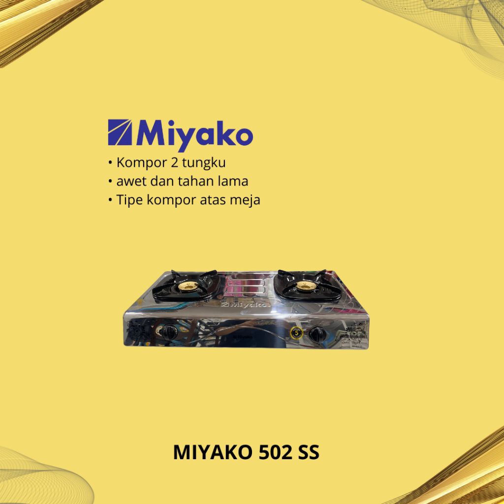 KOMPOR 2 TUNGKU MIYAKO MCM 502 SS
