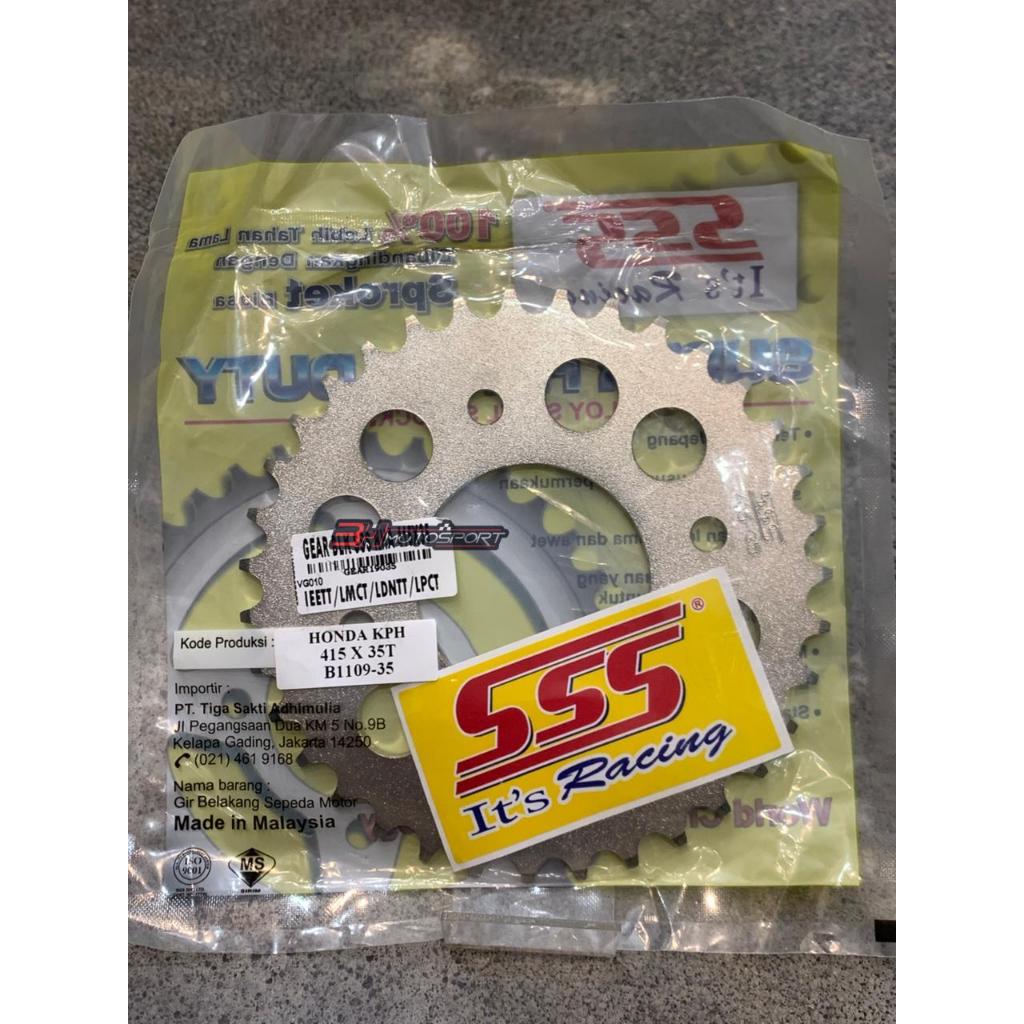 GEAR GIR BELAKANG SSS KHARISMA 415x35; 36; 37; 38; 39; 40; 41; 42; 43; 44 Supra X 125 (karbu/fi lama