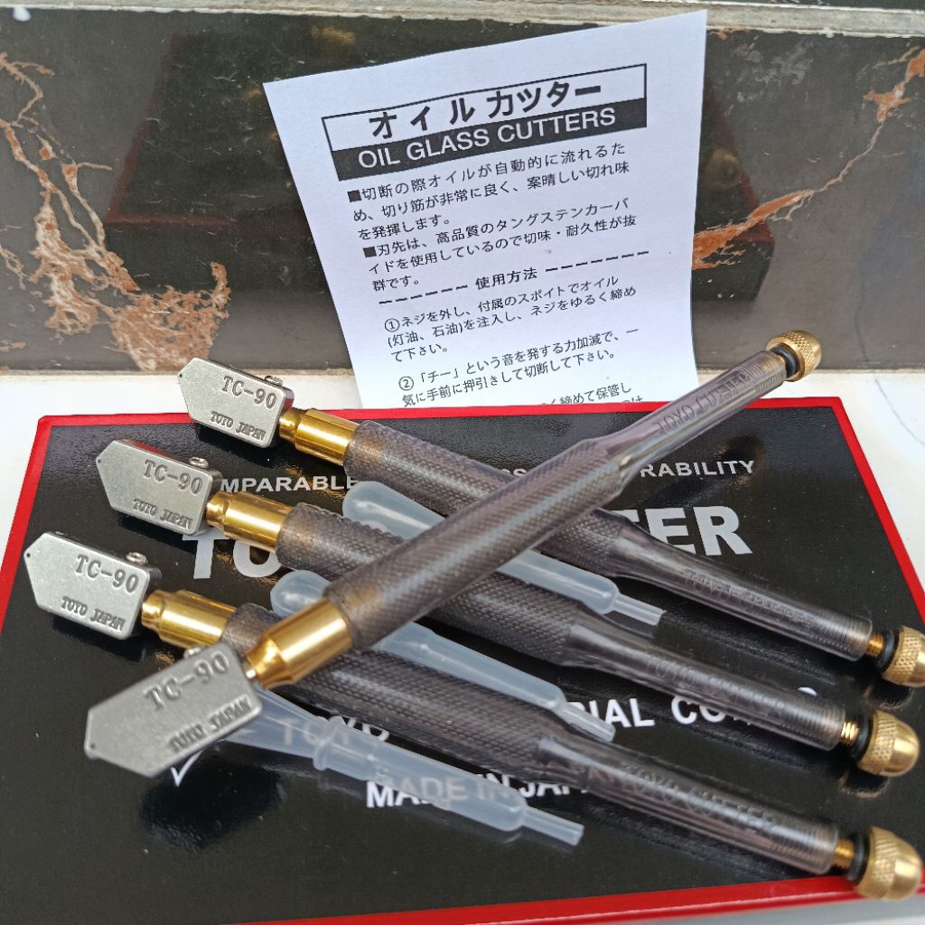 Alat potong kaca TOYO TC 90 Asli glass cutter pisau kaca terbaik