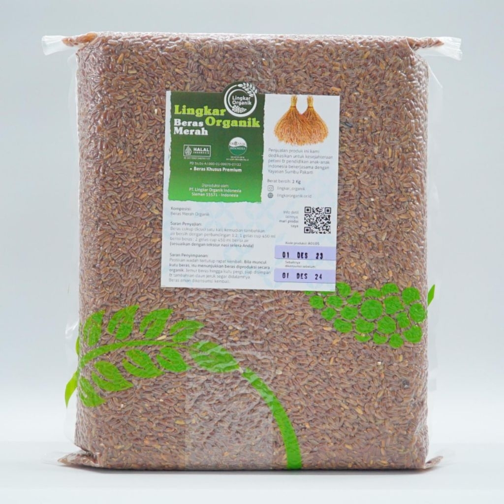 Lingkar Organik Beras Organik 2 Kg Pandan Wangi Putih/Merah
