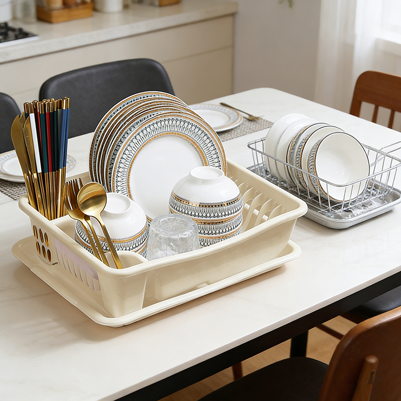 Rak Piring Dan Sendok Plastik / Rak Piring Plastik / Rak Cuci Piring Wastafel / Rak Piring Serbaguna