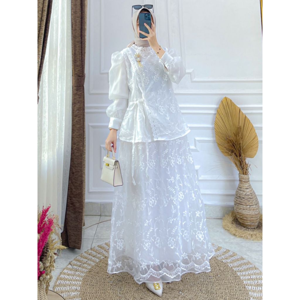 ONESET / STELAN ROK ORGANZA BORDIR PREMIUM