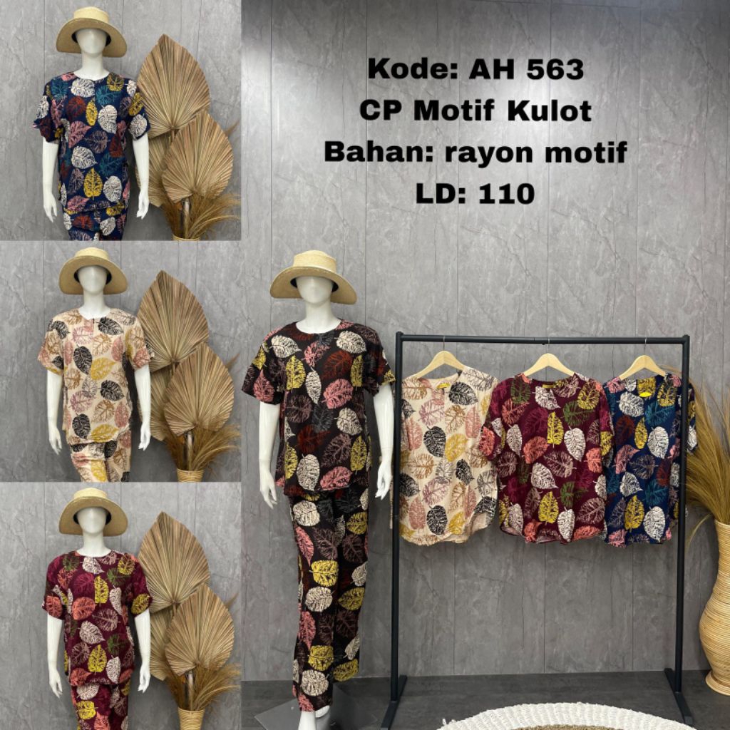 Set piyama Agnes, baju tidur celana 7/8