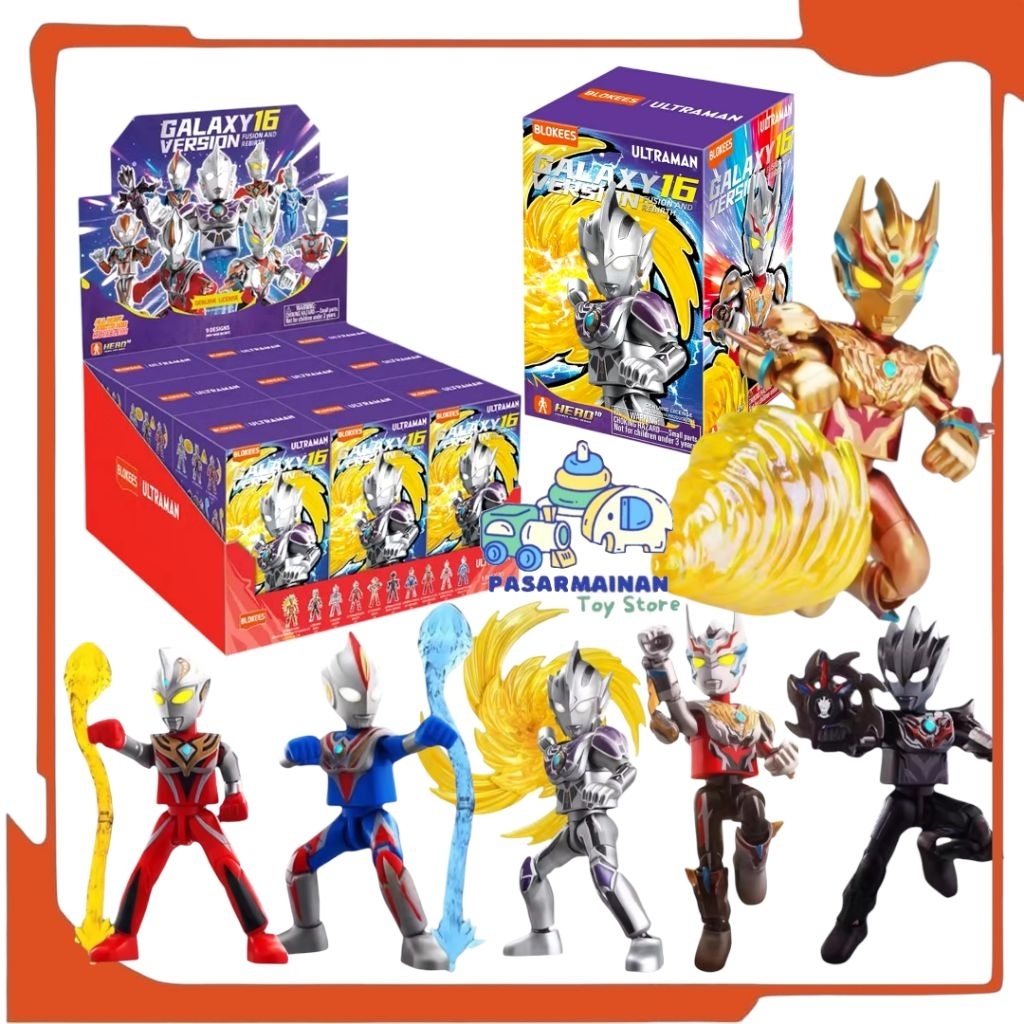 Blokees Figure Ultraman Galaxy Version GV16 Ultraman Reiga Mebius Cosmos Tregear