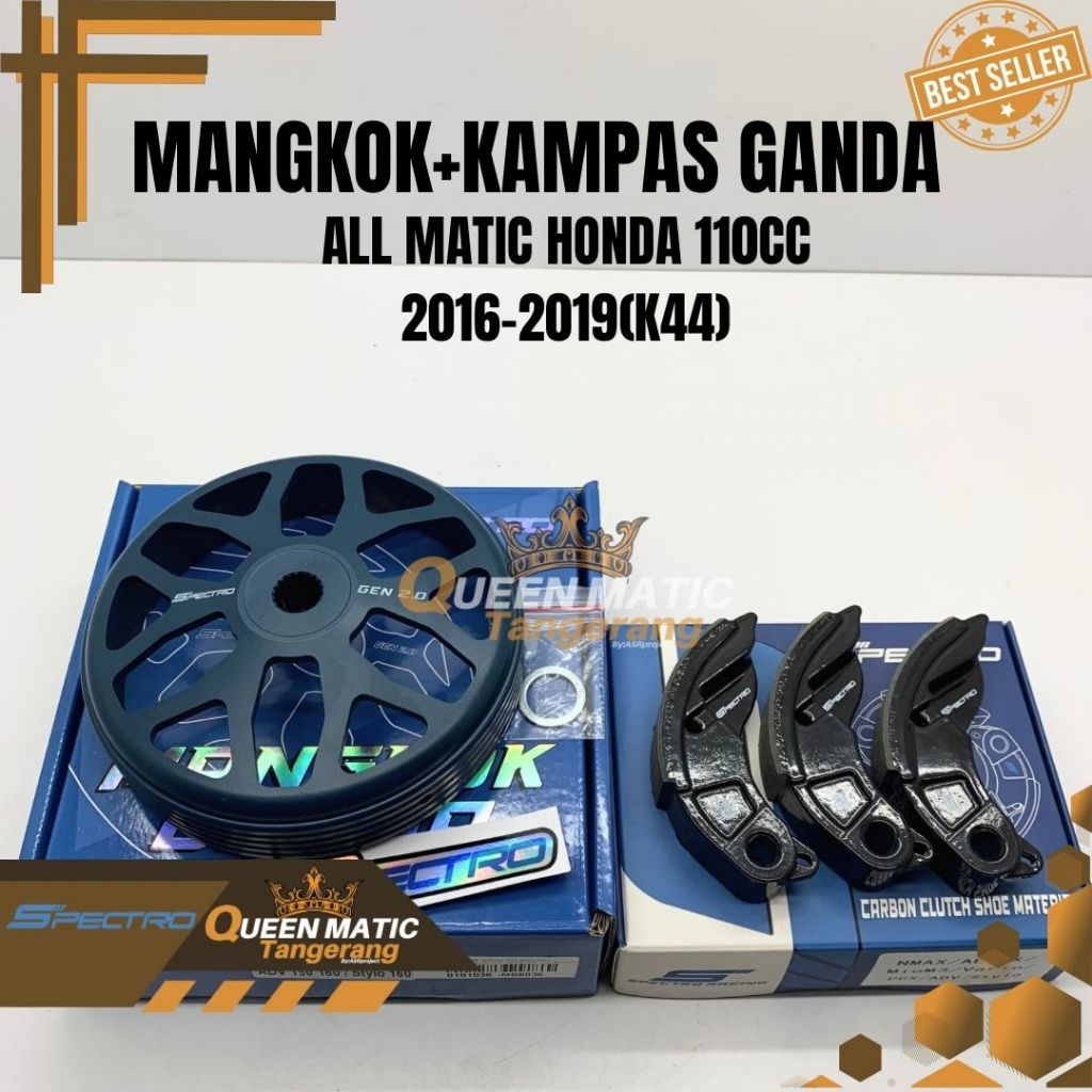 Spectro Mangkok Kampas Set Kampas Ganda All Beat 2016-2019 Beat esp  Beat Delux Beat Street Spectro