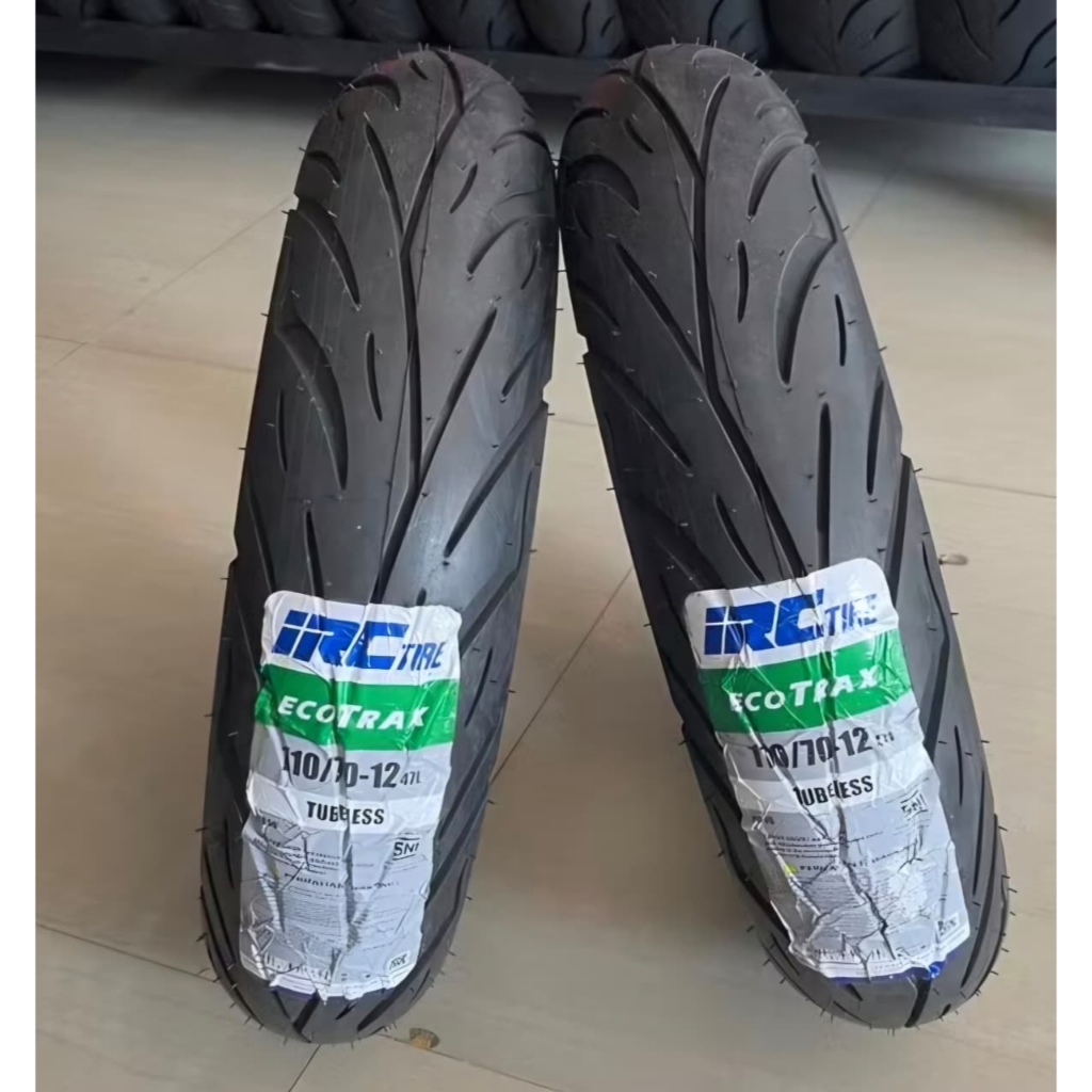 IRC BAN LUAR TUBELESS RING 12. ECOTRAX NR 96 TL 110/70-12. ORI 100% IRC