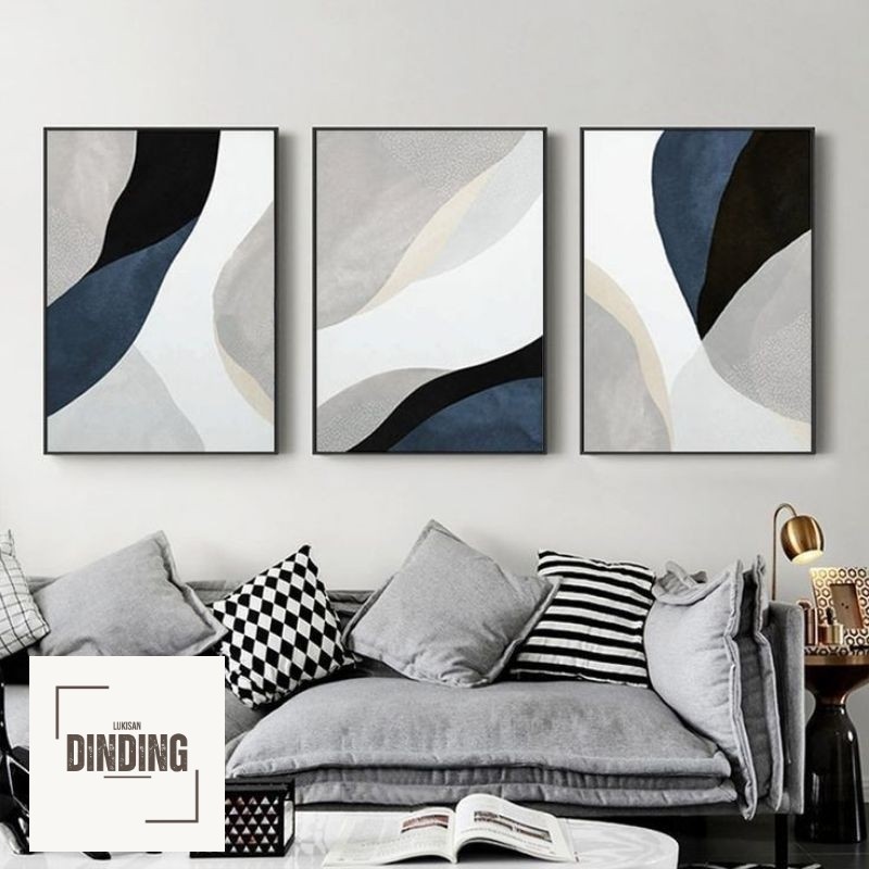 Lukisan Dinding Abstrak | Hiasan Kamar Tidur 150 x 100 cm plus frame