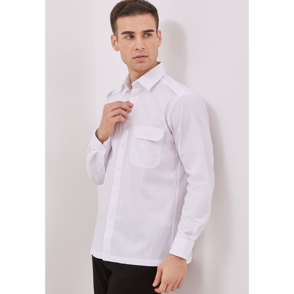 KEMEJA ALISAN OXFORD LENGAN PANJANG PUTIH