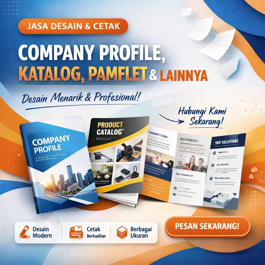 Cetak Company Profile ukuran Custom