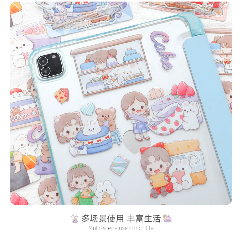 Nanmei Stiker Momo 200 Lembar Motif Kartun Korea Lucu Anti Air 200 Lembar Dekorasi Handbook Scrapboo