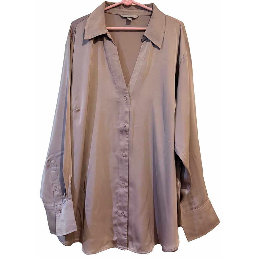 PL Kemeja Satin Silk Oversize H&M Original