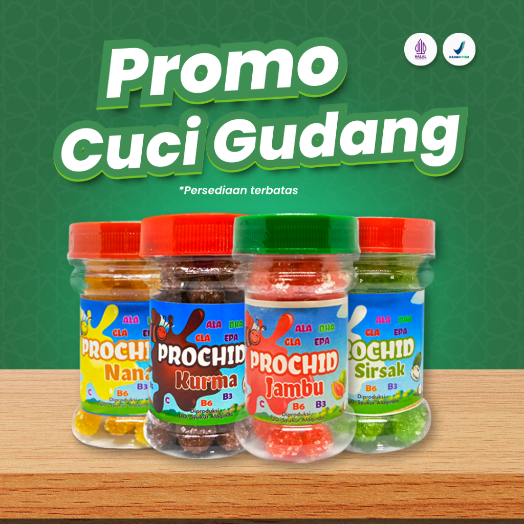 Promo Permen Prochid Probiotik Herbal Aneka Rasa untuk kecerdasan anak HALAL
