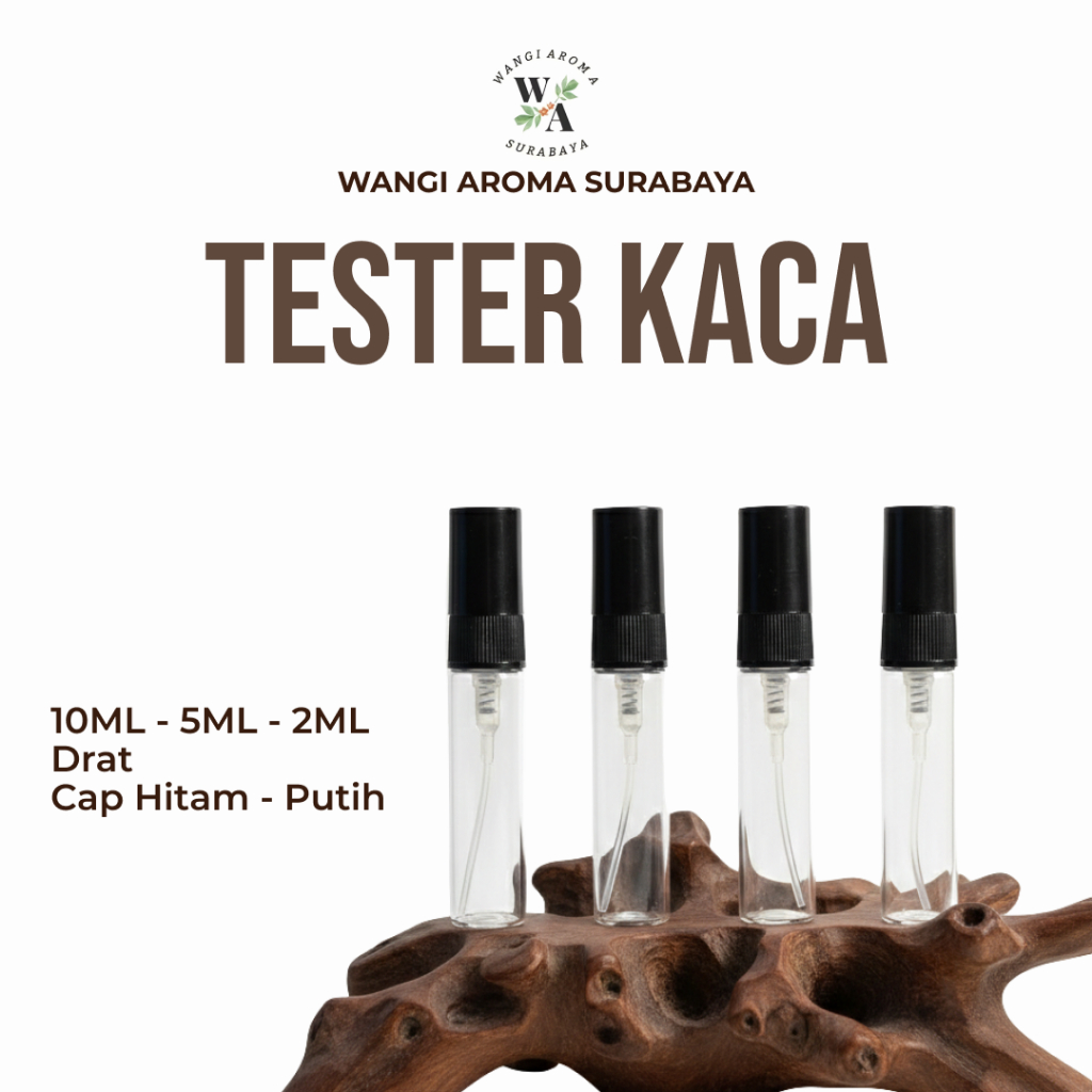 Botol Parfum Tester Kaca Spray Drat 5ML - Botol Pafum Kaca  5ML - Botol Parfum 5ML Perlusin