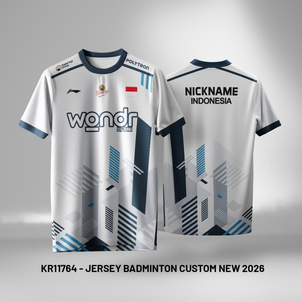 Jersey Badminton Gratis Custom Nama dan Logo