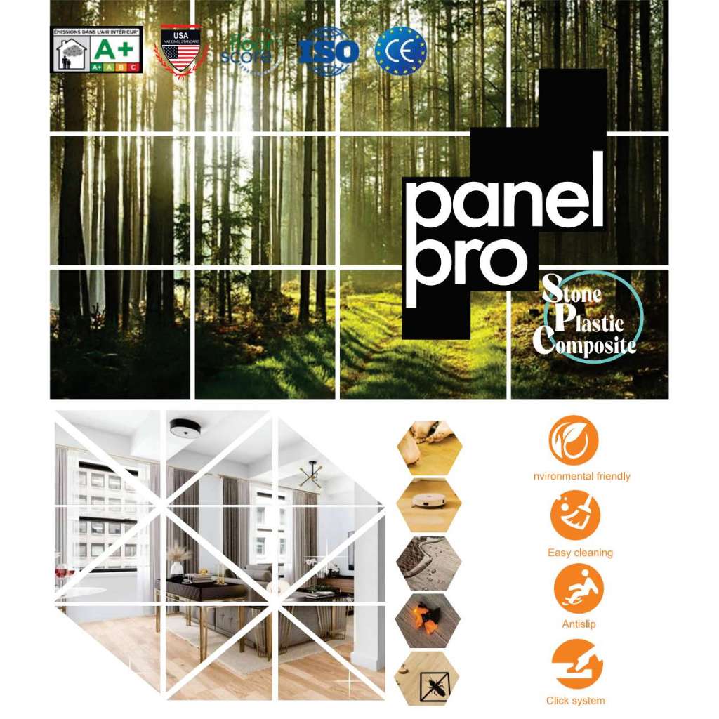 SPC Premium 7 mm Panelpro - Lantai Vinyl Klik Premium Tebal 7 mm - SPC Wood Series & Herringbone