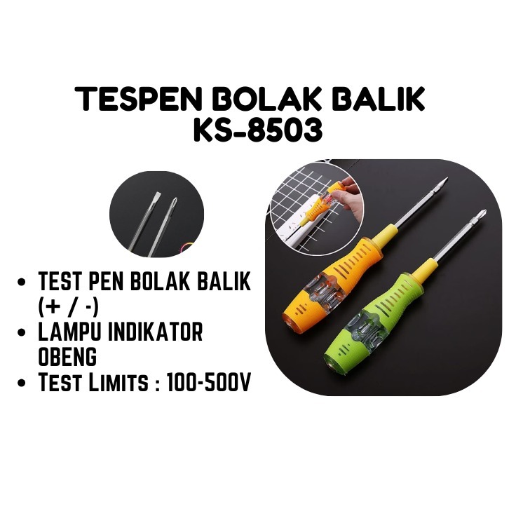 KOSS Tespen Bolak Balik  KS-8503 Warna Warni