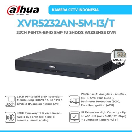 Dahua DH-XVR5232AN-5M-I3 XVR 32 Channel 5MP Original