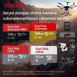 SanDisk Ultra A1 / Extreme A2 / Extreme Pro A2 microSD Memory Card with Adapter (32GB-2TB)